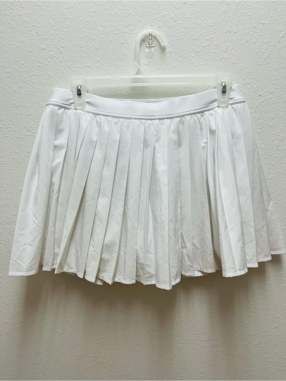 Lululemon White Pleated Tennis Skirt Women’s Pull On Stretch Athleisure Size M
